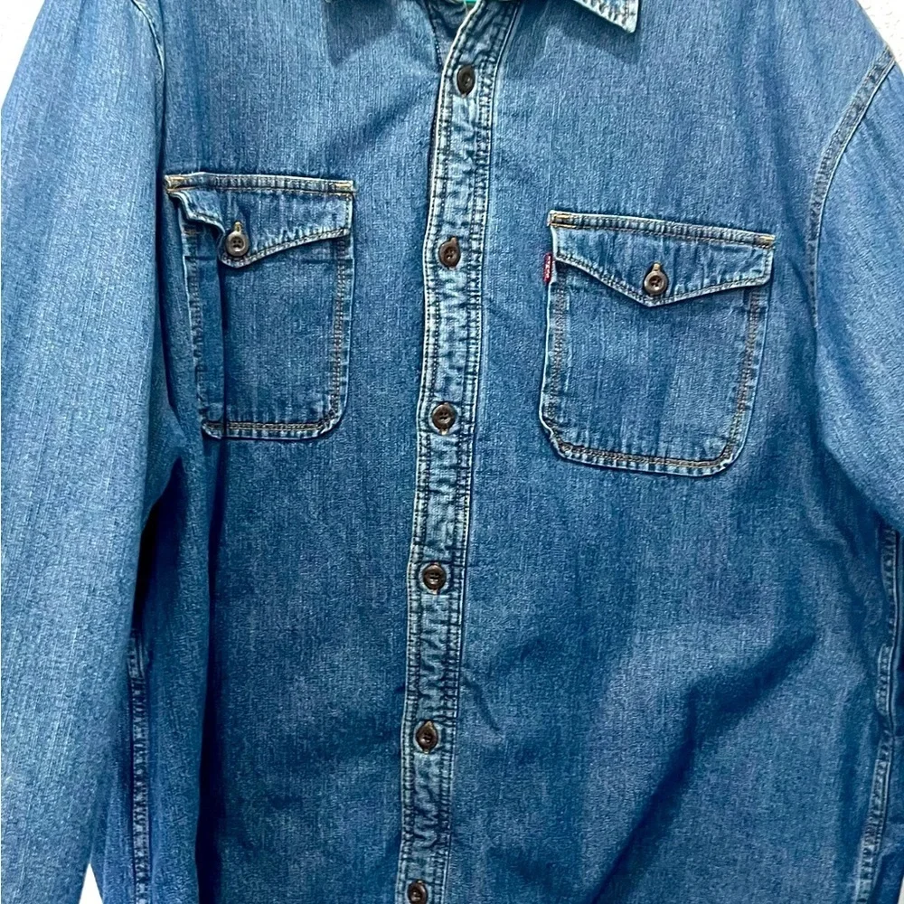 Levi's shacket Blue Sherpa-Lined Jacket XXL - Picture 4 of 7